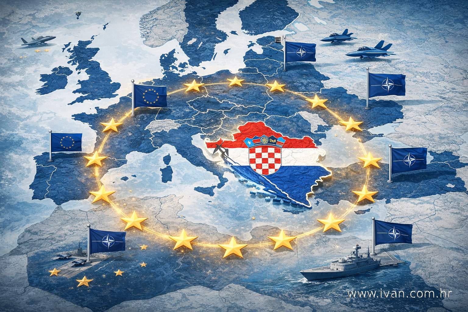 Suverenitet Hrvatske u kontekstu EU i NATO-a – ilustracija Europe