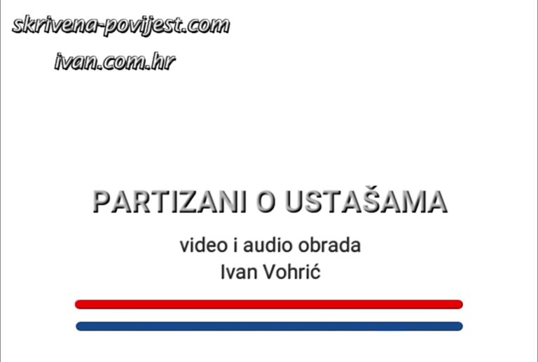 PARTIZANI O USTAŠAMA NASLOVNA