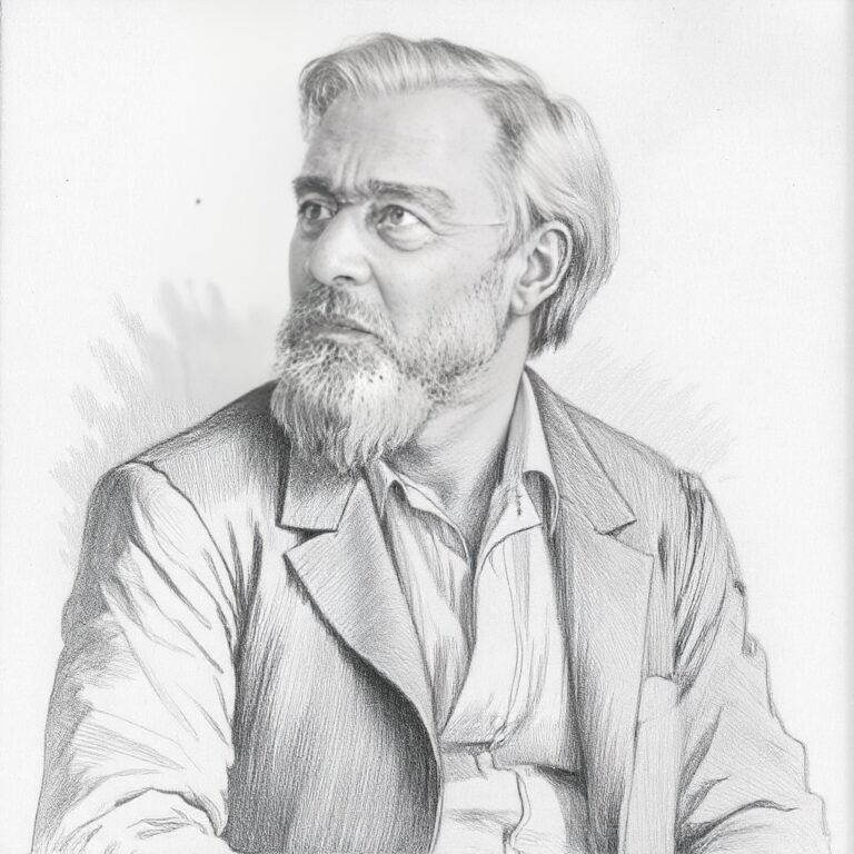 Ilustracija je crtana tehnikom olovke, stvarajući dojam skice ili crteža iz povijesne knjige. Glavni motiv je portret Velimira Deželića starijeg. On je prikazan u profilu ili poluprofilu, s blagim pogledom usmjerenim prema naprijed, odavajući dojam zamišljenosti i intelektualne dubine.