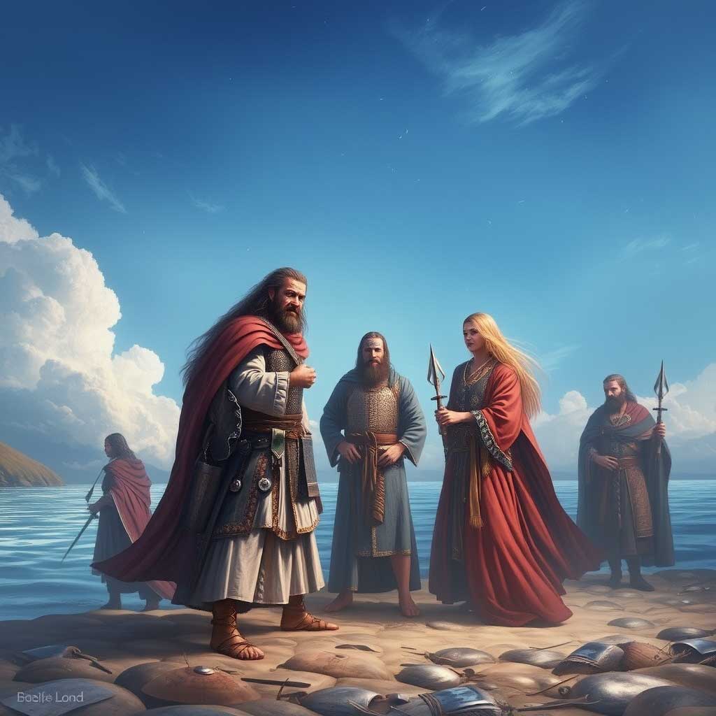 PODRIJETLO HRVATA - ((Legendarna priča)) koja govori o prvim Hrvatima, mitskim precima modernih Hrvata, koji su se naselili u drevnom Jadranskom moru, donoseći sa sobom (tradicionalnu krotičku odjeću i ukrašeni srebrni nakit) koji je od tada postao kultan.