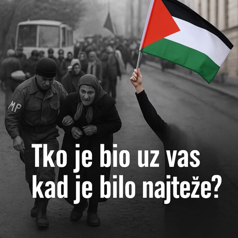 Bošnjaci i Hrvati u kontrastu – ratne izbjeglice 1990-ih i današnji pro-palestinski prosvjedi s porukom: Tko je bio uz vas kad je bilo najteže?