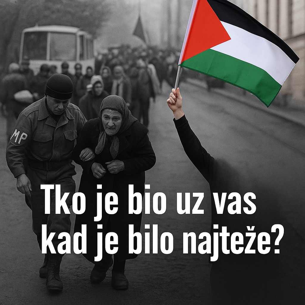 Bošnjaci i Hrvati u kontrastu – ratne izbjeglice 1990-ih i današnji pro-palestinski prosvjedi s porukom: Tko je bio uz vas kad je bilo najteže?