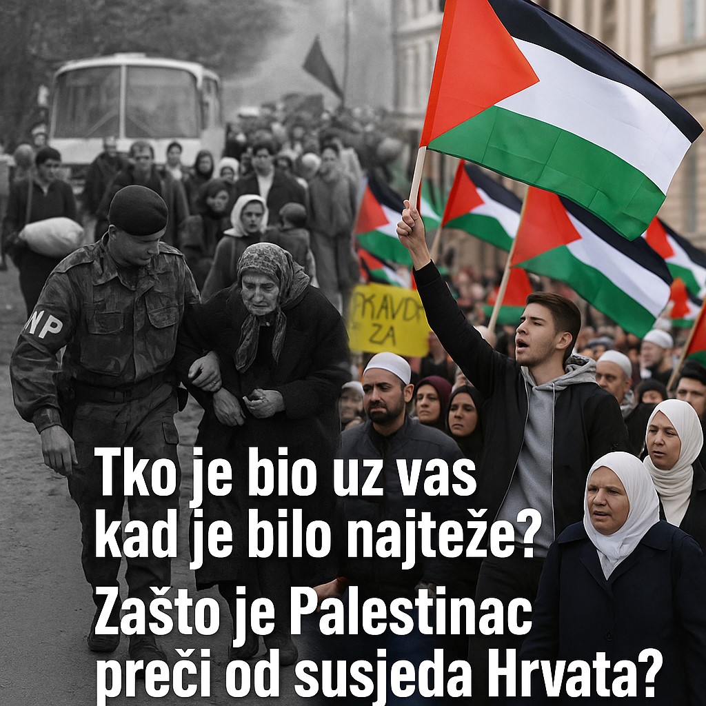 Odnos Bošnjaka i Hrvata. Bošnjaci i Hrvati u kontrastu – ratne izbjeglice 1990-ih i današnji pro-palestinski prosvjedi s porukom: Tko je bio uz vas kad je bilo najteže?