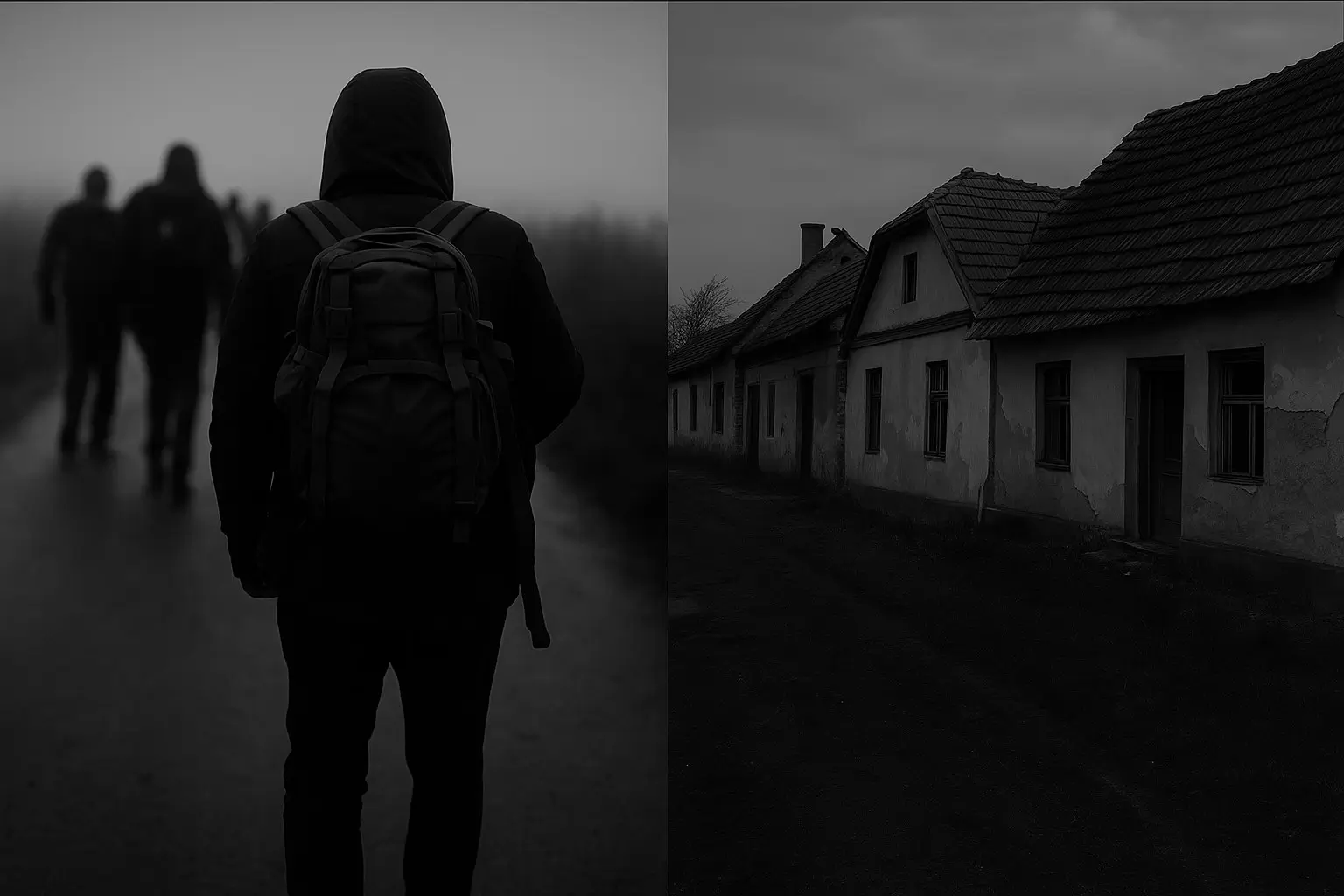 Iseljavanje Hrvata. Migranti ili prazna sela ilustracija prikazuje prazna Hrvatska sela i ulazak migranta