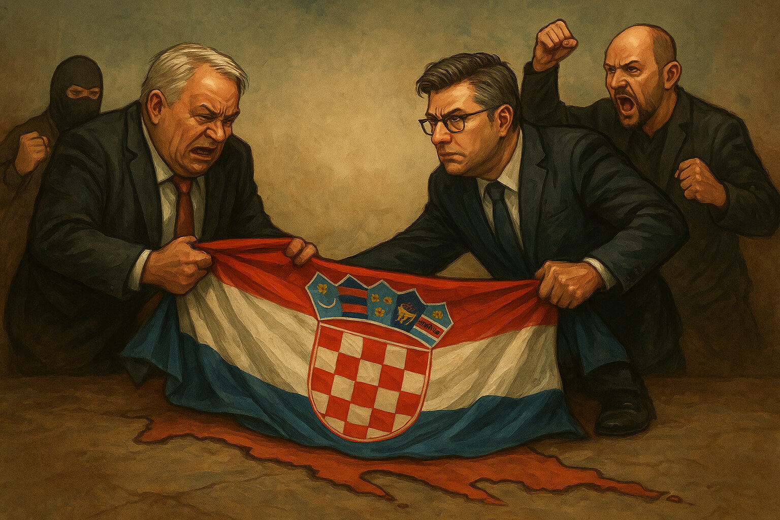 Incident u Splitu, Dva politička aktera koji je vuku u suprotnim pravcima → simbol borbe narativa, ne fizičke borbe.