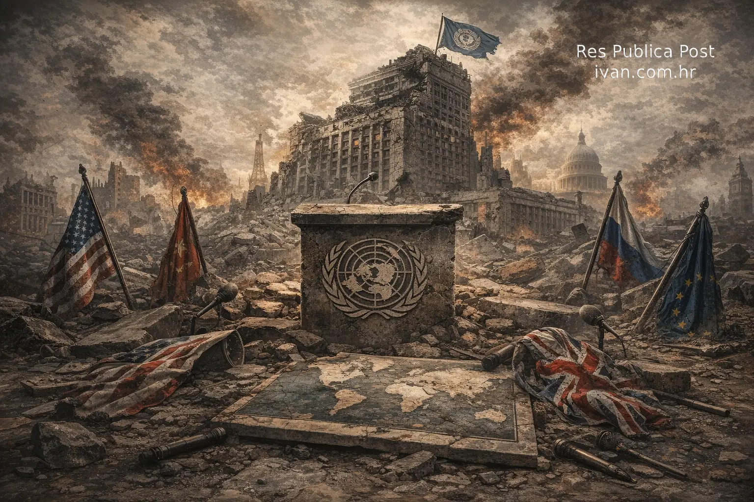 Ilustracija nemoći međunarodnih institucija, Ujedinjenih naroda i urušavanja globalnog poretka