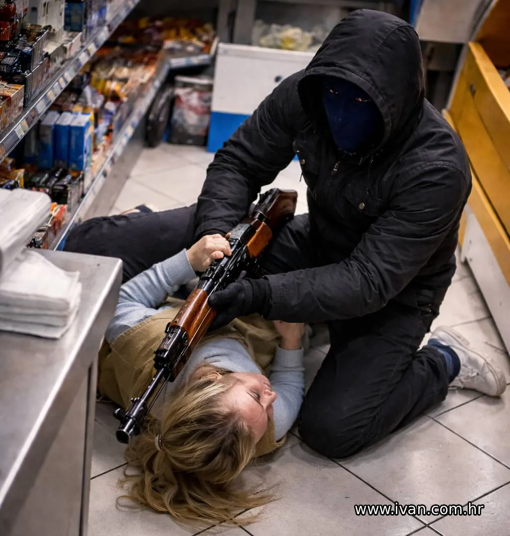 Hrabrost ili ludost u trenutku razbojništva – prodavačica se suprotstavlja naoružanom napadaču