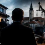Viktor Šimunić i USKOK – simbolična ilustracija pretrage, oduzimanja digitalnih uređaja i istrage povezane s radom gradonačelnika Oroslavja.