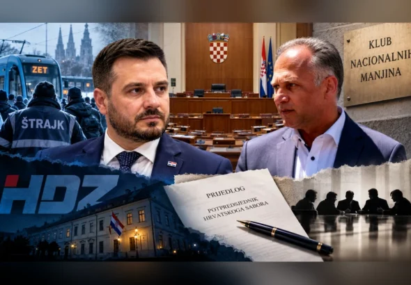 Hodžić i Kajtazi na simboličnoj ilustraciji uz Hrvatski sabor, ZET i prijedlog izbora potpredsjednika.