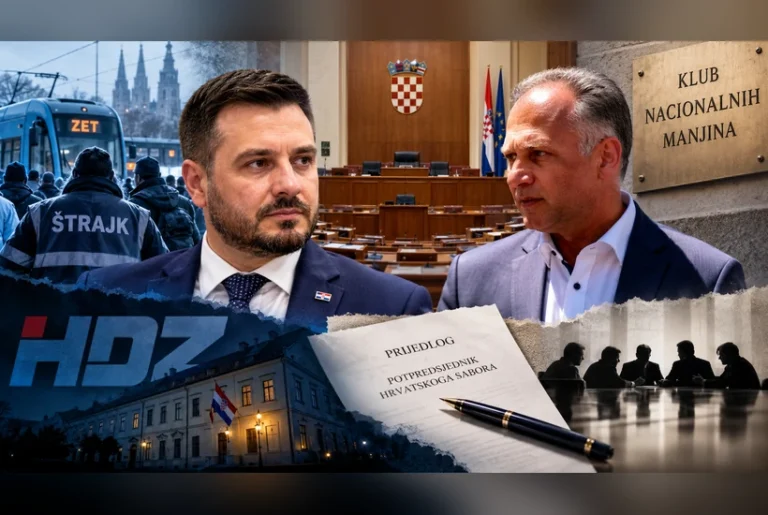 Hodžić i Kajtazi na simboličnoj ilustraciji uz Hrvatski sabor, ZET i prijedlog izbora potpredsjednika.